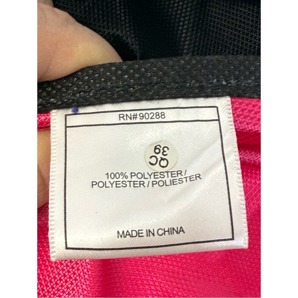 adidas Black and Pink Drawstring Backpack with Front Zip Pocket. Good used cond! - Picture 4 of 5